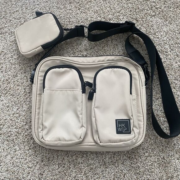 IHKWIP Utility Crossbody Purse with Wallet Pouch Strap in Sand - Picture 3 of 10